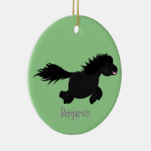 Cute run Shetland pony illustration Keramisch Ornament (Rechts)