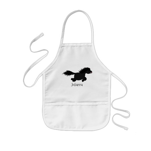 Cute run Shetland pony illustration Kinder Schort (Voorkant)