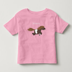 Cute run Shetland pony illustration Kinder Shirts