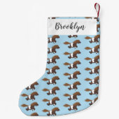 Cute run Shetland pony illustration Kleine Kerstsok (Achterkant)