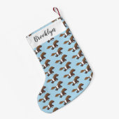 Cute run Shetland pony illustration Kleine Kerstsok (Achterkant (Hangend))