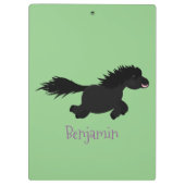 Cute run Shetland pony illustration Klembord (Achterkant)