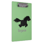 Cute run Shetland pony illustration Klembord (Rechts)