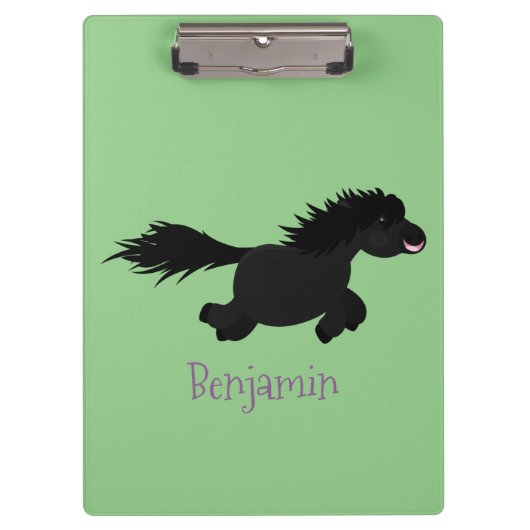 Cute run Shetland pony illustration Klembord (Voorkant)
