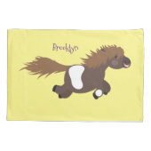 Cute run Shetland pony illustration Kussensloop (Achterkant)