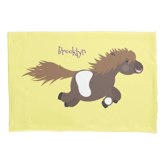 Cute run Shetland pony illustration Kussensloop (Voorkant)
