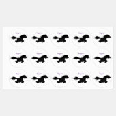 Cute run Shetland pony illustration Labels (Vel)