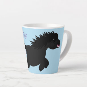 Cute run Shetland pony illustration Latte Mok
