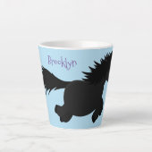 Cute run Shetland pony illustration Latte Mok (Voorkant)