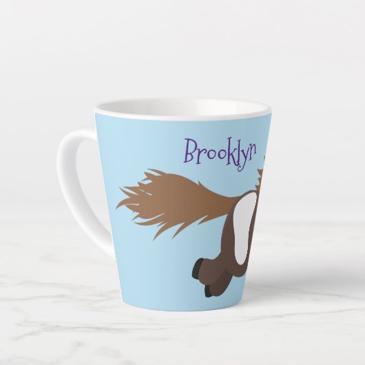 Cute run Shetland pony illustration Latte Mok (Linkerhoek)