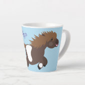 Cute run Shetland pony illustration Latte Mok (Rechterhoek)