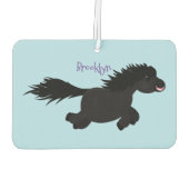 Cute run Shetland pony illustration Luchtverfrisser (Achterkant)
