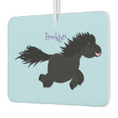Cute run Shetland pony illustration Luchtverfrisser (Links)