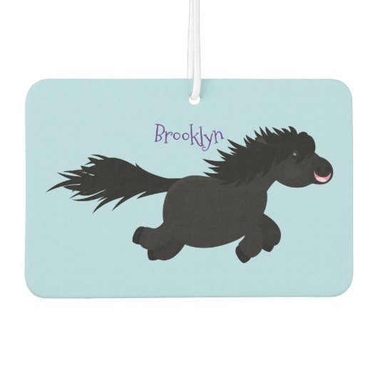 Cute run Shetland pony illustration Luchtverfrisser (Voorkant)
