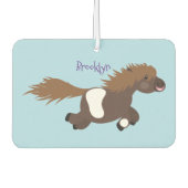 Cute run Shetland pony illustration Luchtverfrisser (Voorkant)