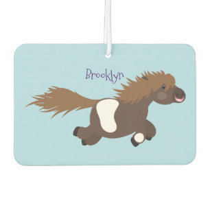 Cute run Shetland pony illustration Luchtverfrisser