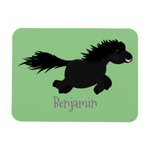 Cute run Shetland pony illustration Magneet