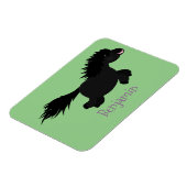 Cute run Shetland pony illustration Magneet (Linkerzijde)