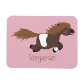 Cute run Shetland pony illustration Magneet (Horizontaal)