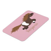 Cute run Shetland pony illustration Magneet (Linkerzijde)