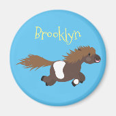Cute run Shetland pony illustration Magneet (Voorkant)