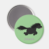 Cute run Shetland pony illustration Magneet (Voorkant / Achterkant)