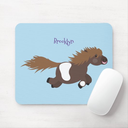 Cute run Shetland pony illustration Muismat (Met muis)