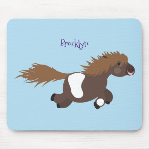 Cute run Shetland pony illustration Muismat