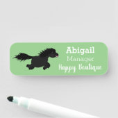 Cute run Shetland pony illustration Naamplaatje (In situ)