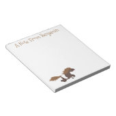 Cute run Shetland pony illustration Notitieblok (Schuin)