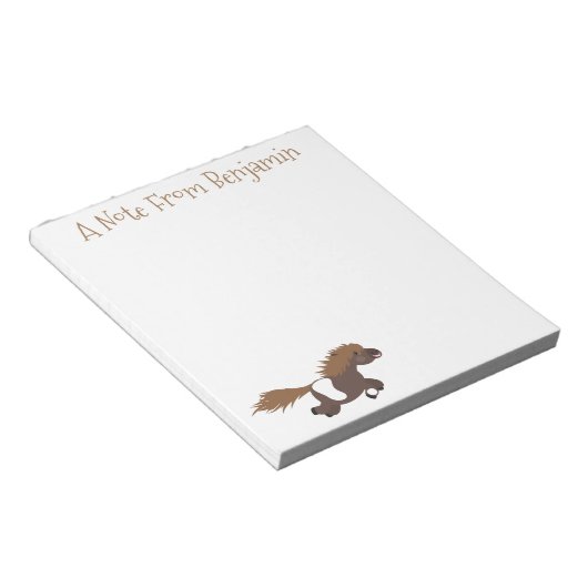 Cute run Shetland pony illustration Notitieblok (Schuin)
