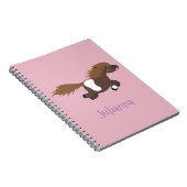Cute run Shetland pony illustration Notitieboek (Rechterzijde)
