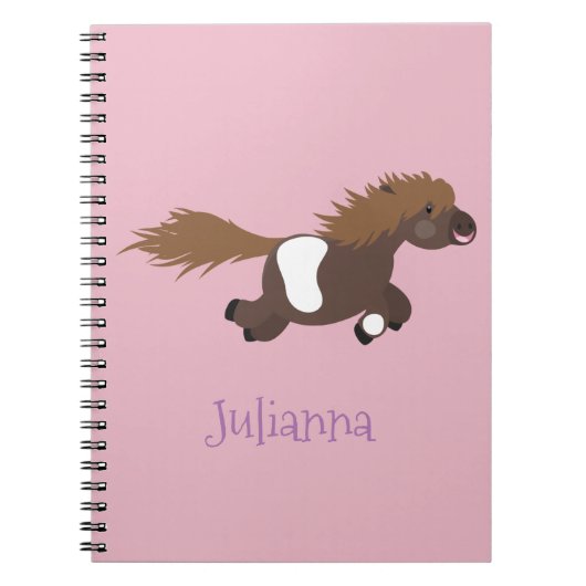 Cute run Shetland pony illustration Notitieboek (Voorkant)
