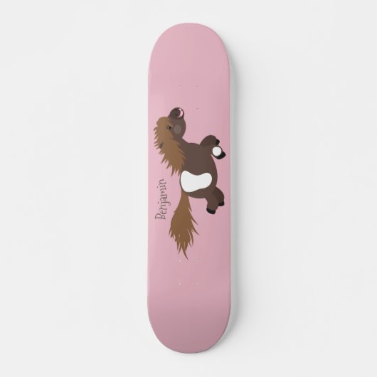 Cute run Shetland pony illustration Persoonlijk Skateboard (Voorkant)