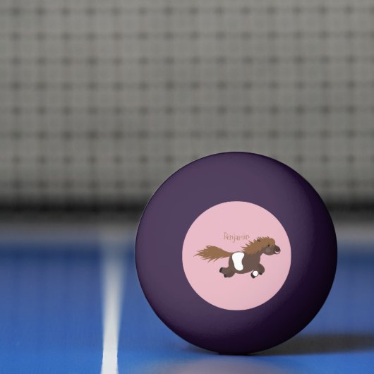 Cute run Shetland pony illustration Pingpongbal (Net)