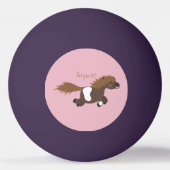 Cute run Shetland pony illustration Pingpongbal (Voorkant)