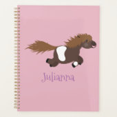 Cute run Shetland pony illustration Planner (Voorkant)