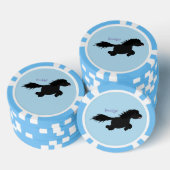 Cute run Shetland pony illustration Poker Chips (Opstapeling)