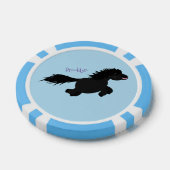 Cute run Shetland pony illustration Poker Chips (Enkel)