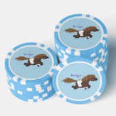 Cute run Shetland pony illustration Poker Chips (Opstapeling)