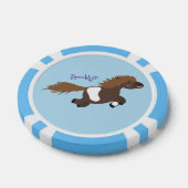 Cute run Shetland pony illustration Poker Chips (Enkel)