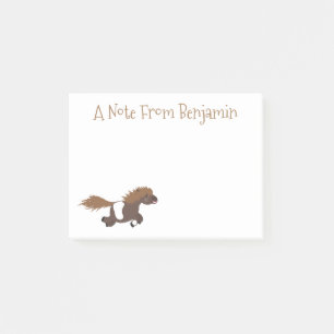 Cute run Shetland pony illustration Post-it® Notes