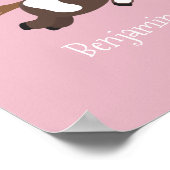 Cute run Shetland pony illustration Poster (Hoek)