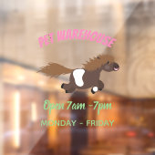 Cute run Shetland pony illustration Raamsticker (Vel 2)