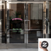 Cute run Shetland pony illustration Raamsticker (Kantoordeur)