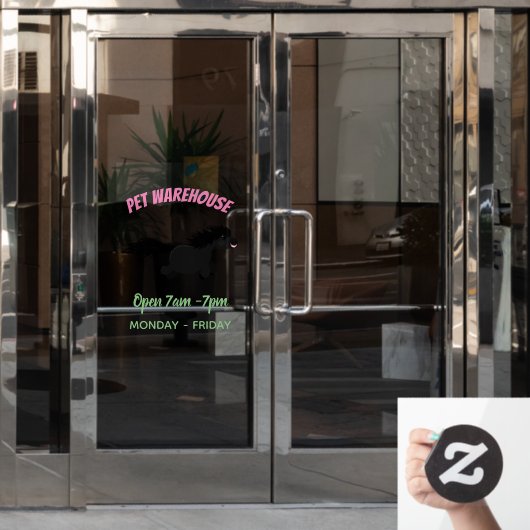 Cute run Shetland pony illustration Raamsticker (Kantoordeur)