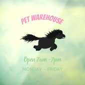 Cute run Shetland pony illustration Raamsticker (Vel 3)