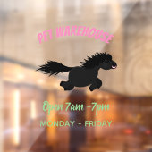 Cute run Shetland pony illustration Raamsticker (Vel 2)