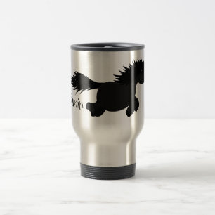 Cute run Shetland pony illustration Reisbeker
