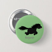 Cute run Shetland pony illustration Ronde Button 5,7 Cm (Voorkant /achterkant)